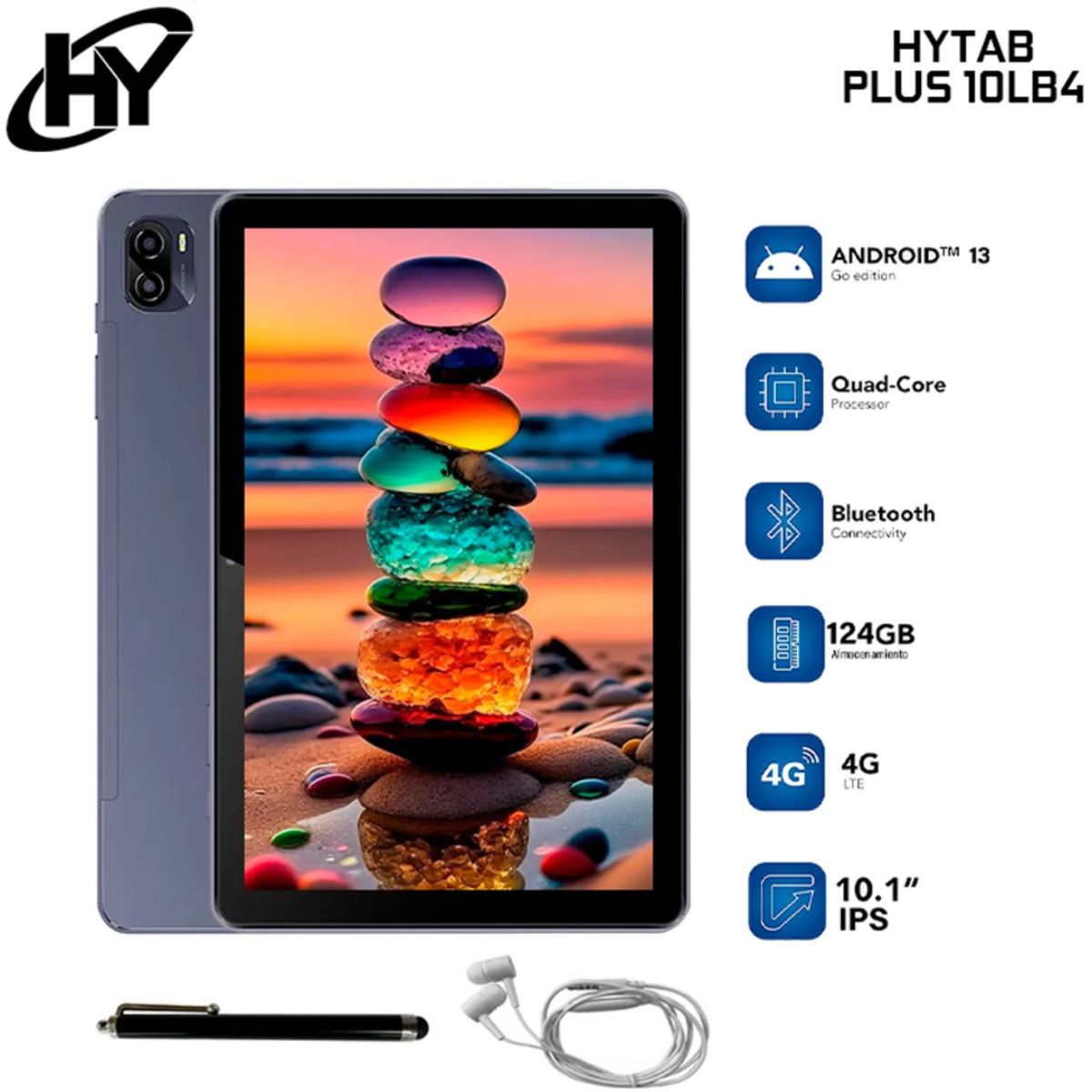HYUNDAI - Tablet Hyundai Hytab Plus Ram 4Gb Rom 128Gb 4G chip Pantalla 101” HD IPS - 10LB4