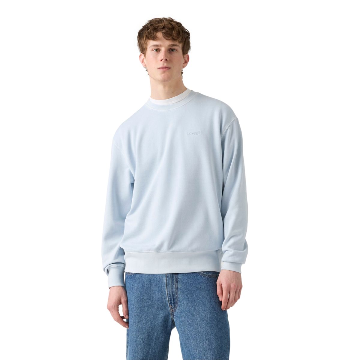 LEVIS - Polerón Hombre Authentic Crew Celeste Levis