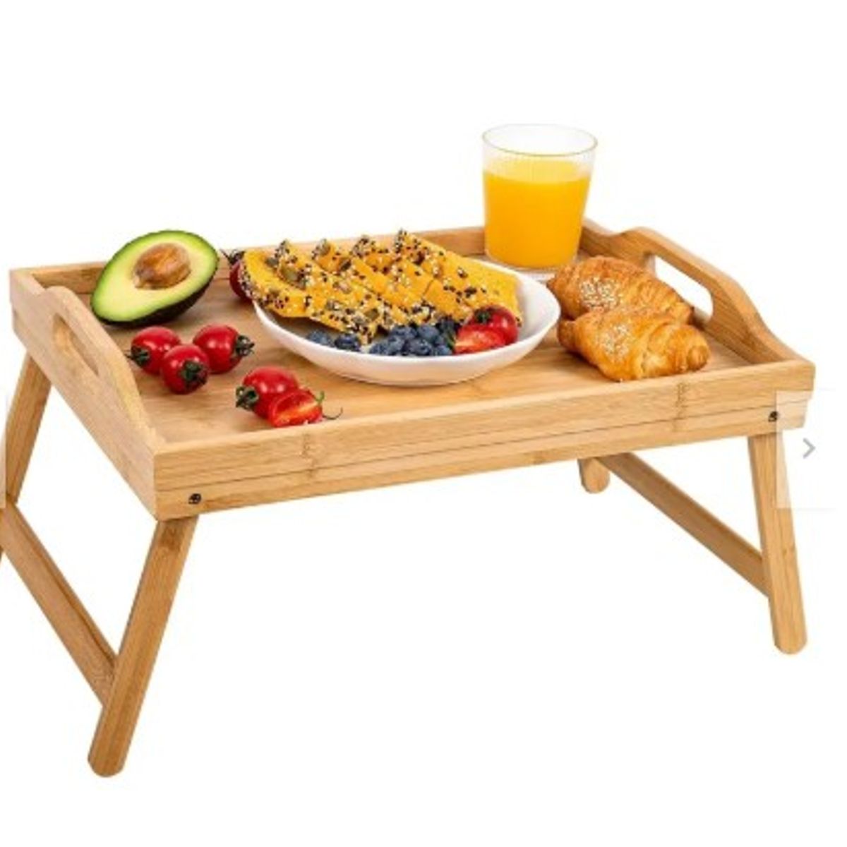 GENERICO - Mesa Bandeja para Desayunos de Bambú 50 x 30