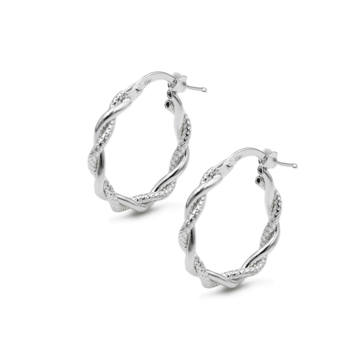 AMBAR JOYERIA - Argollas de Plata 925 Filomena 18 Silver