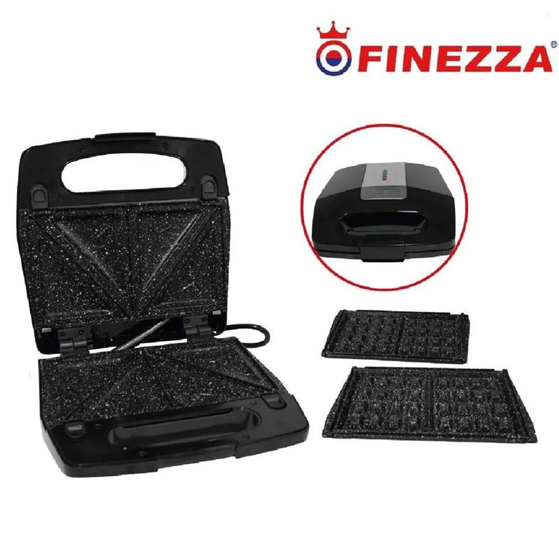FINEZZA - Sandwichera Waflera Finezza FZ-820WS Placas Intercambiables