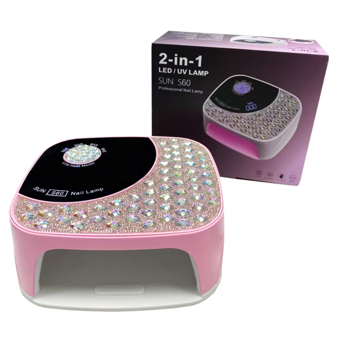 SEISA - Lampara Led Uv Profesional Secadora Uñas 168w Manicure ROSA