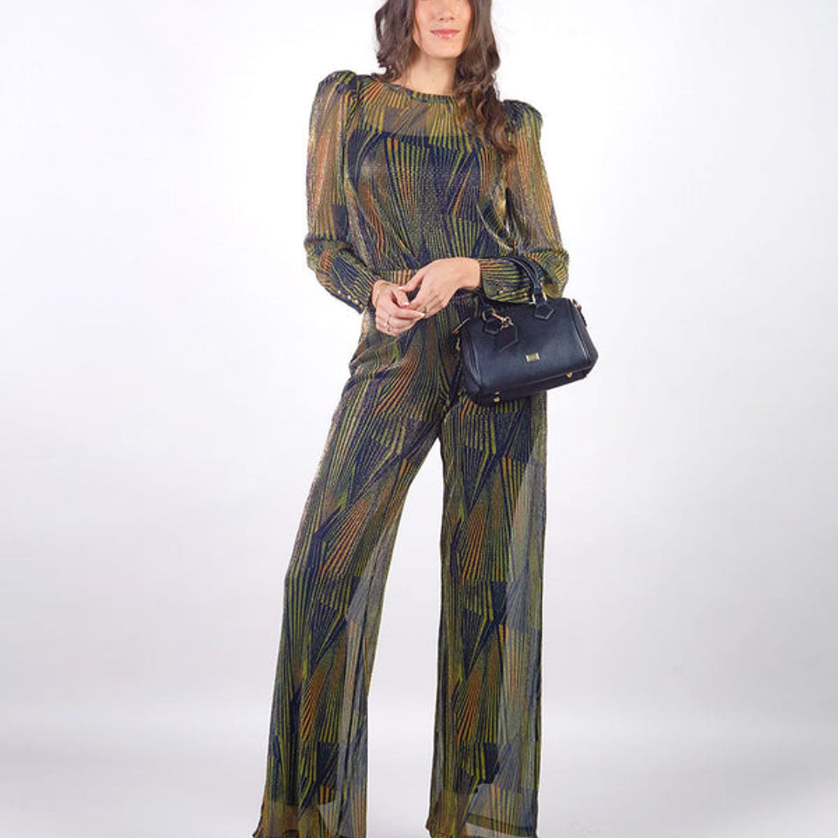 MICHELLE BELAU - SAMARA - PANTALÓN SEMI PALAZZO CON LIGERA TRANSPARENCIA