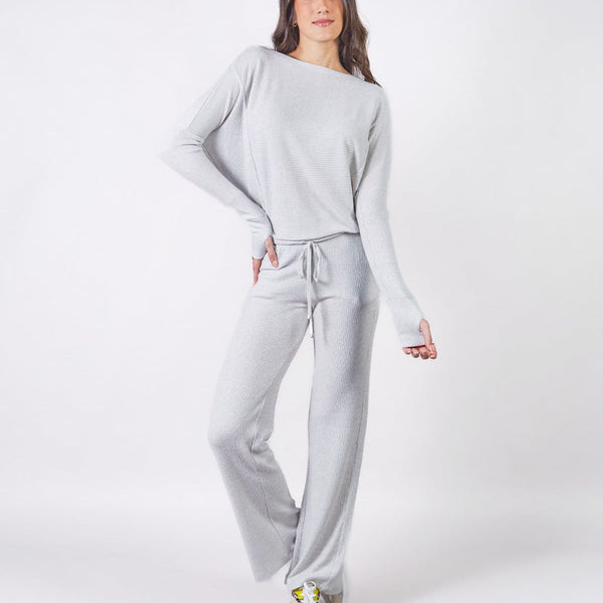 MICHELLE BELAU - MAITE - PANTALÓN CORTE RECTO DE TELA TEJIDA