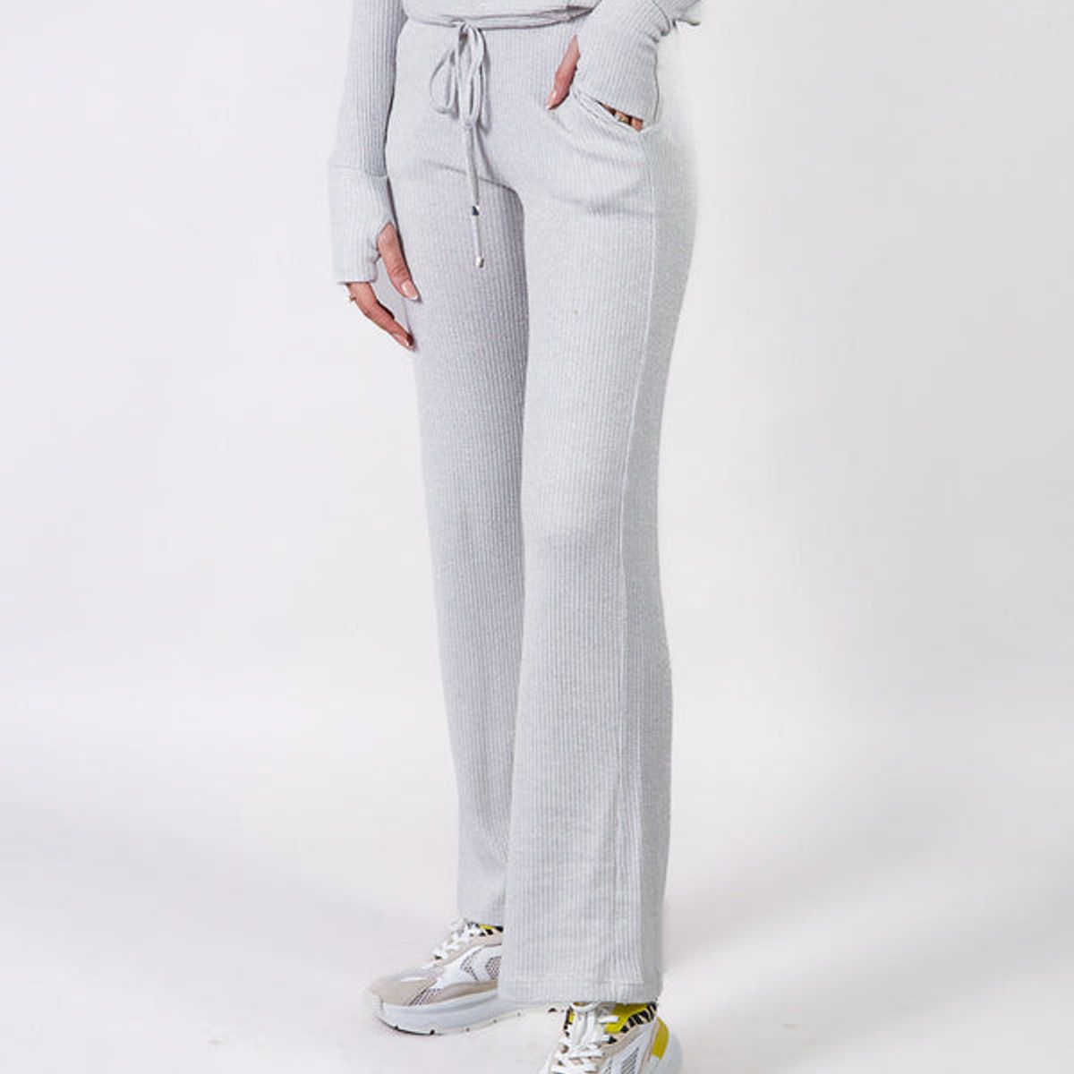 MICHELLE BELAU - MAITE - PANTALÓN CORTE RECTO DE TELA TEJIDA