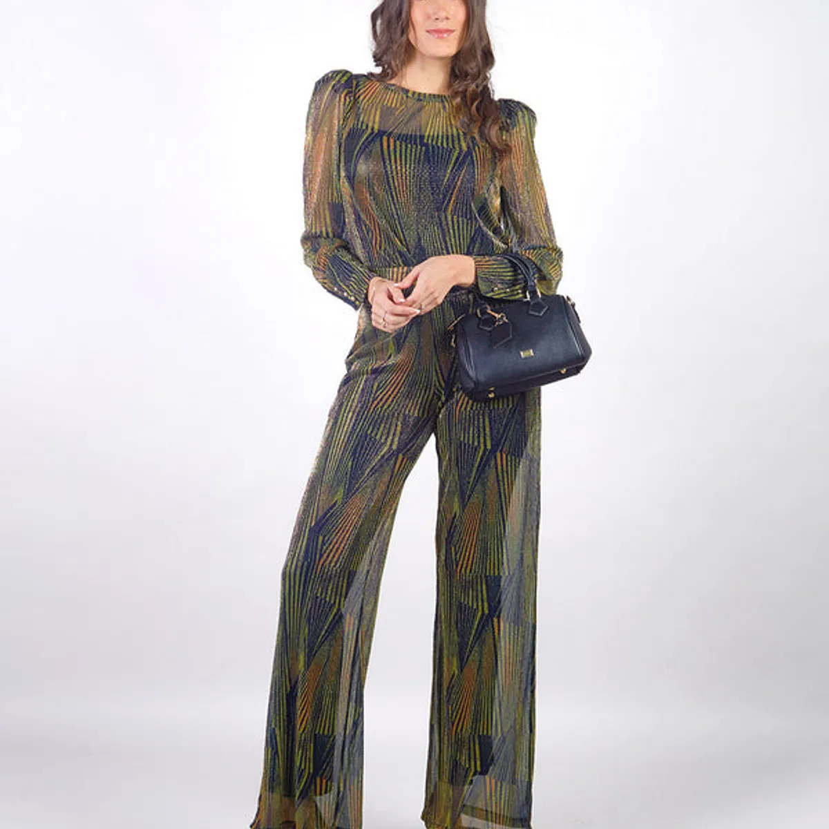 MICHELLE BELAU - SAMARA - PANTALÓN SEMI PALAZZO CON LIGERA TRANSPARENCIA