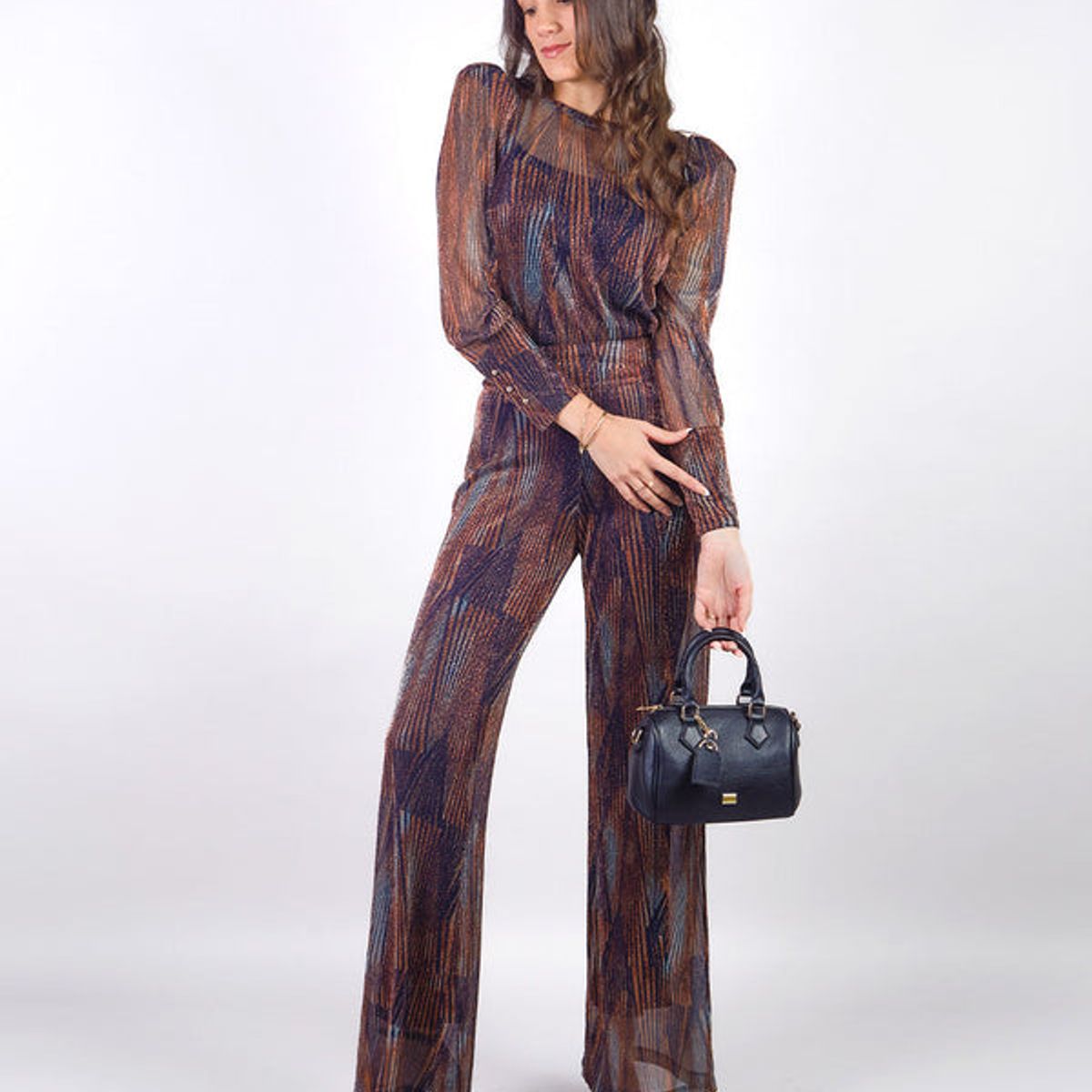 MICHELLE BELAU - SAMARA - PANTALÓN SEMI PALAZZO CON LIGERA TRANSPARENCIA