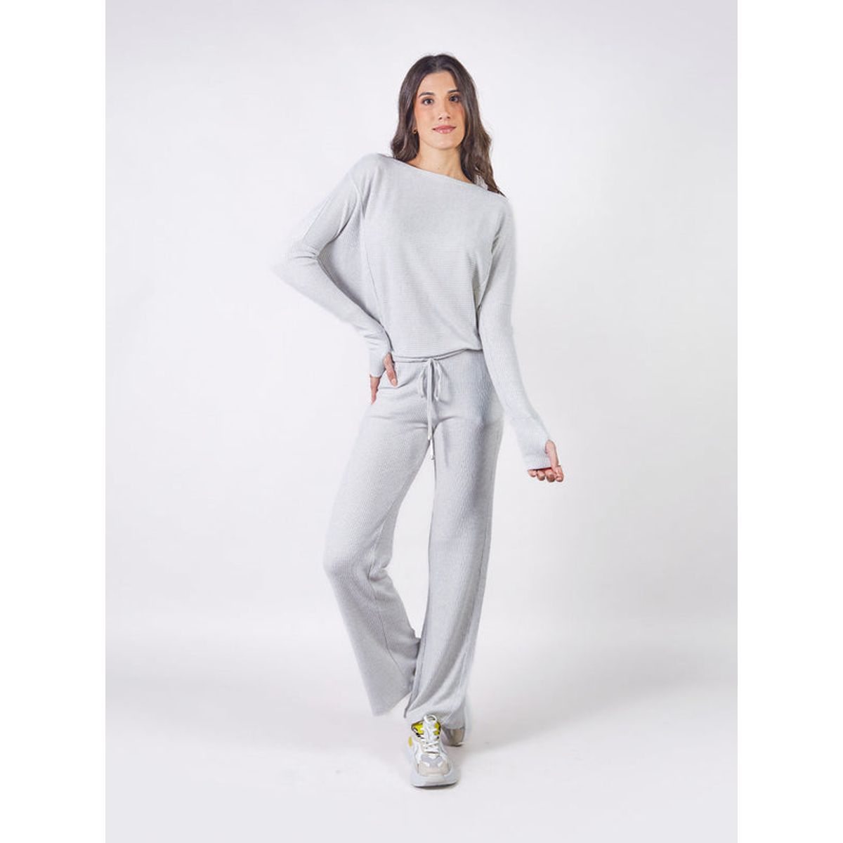 MICHELLE BELAU - MAITE - PANTALÓN CORTE RECTO DE TELA TEJIDA