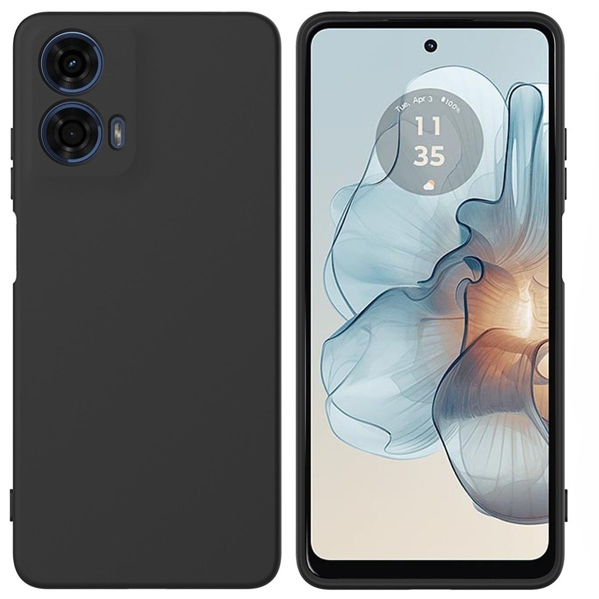 GENERICO - Case Protector para Motorola G04s Silicona Negro