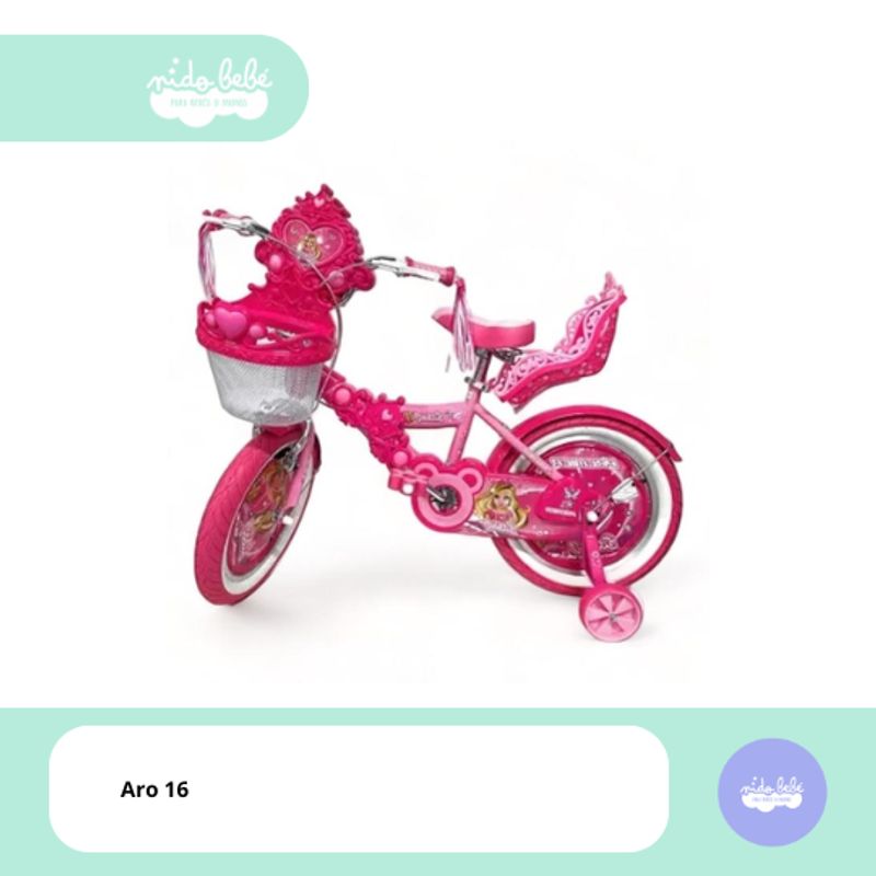 BABY - Bicicleta infaltil aro 16 modelo princess pink