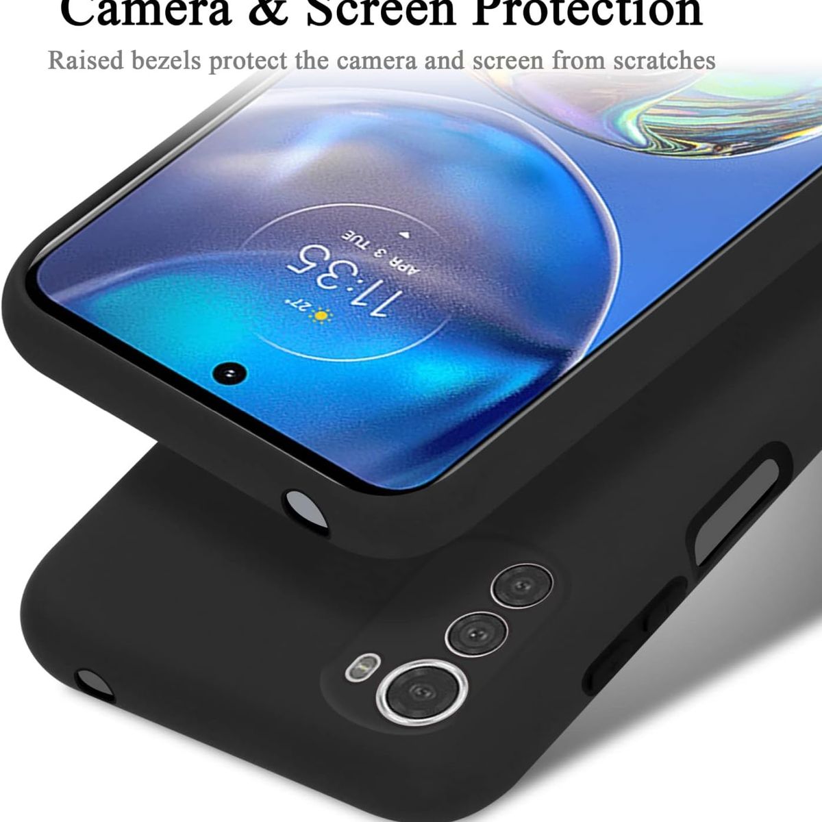 GENERICO - Case Protector para Motorola E32 Silicona Negro