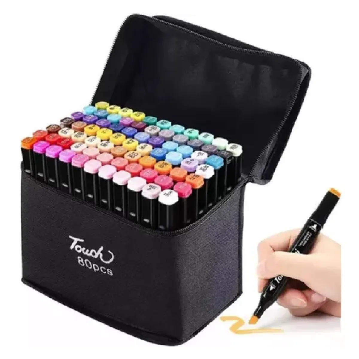 GENERICO - Set Plumones Marcadores Touch Doble Punta Para Colorear 80pcs