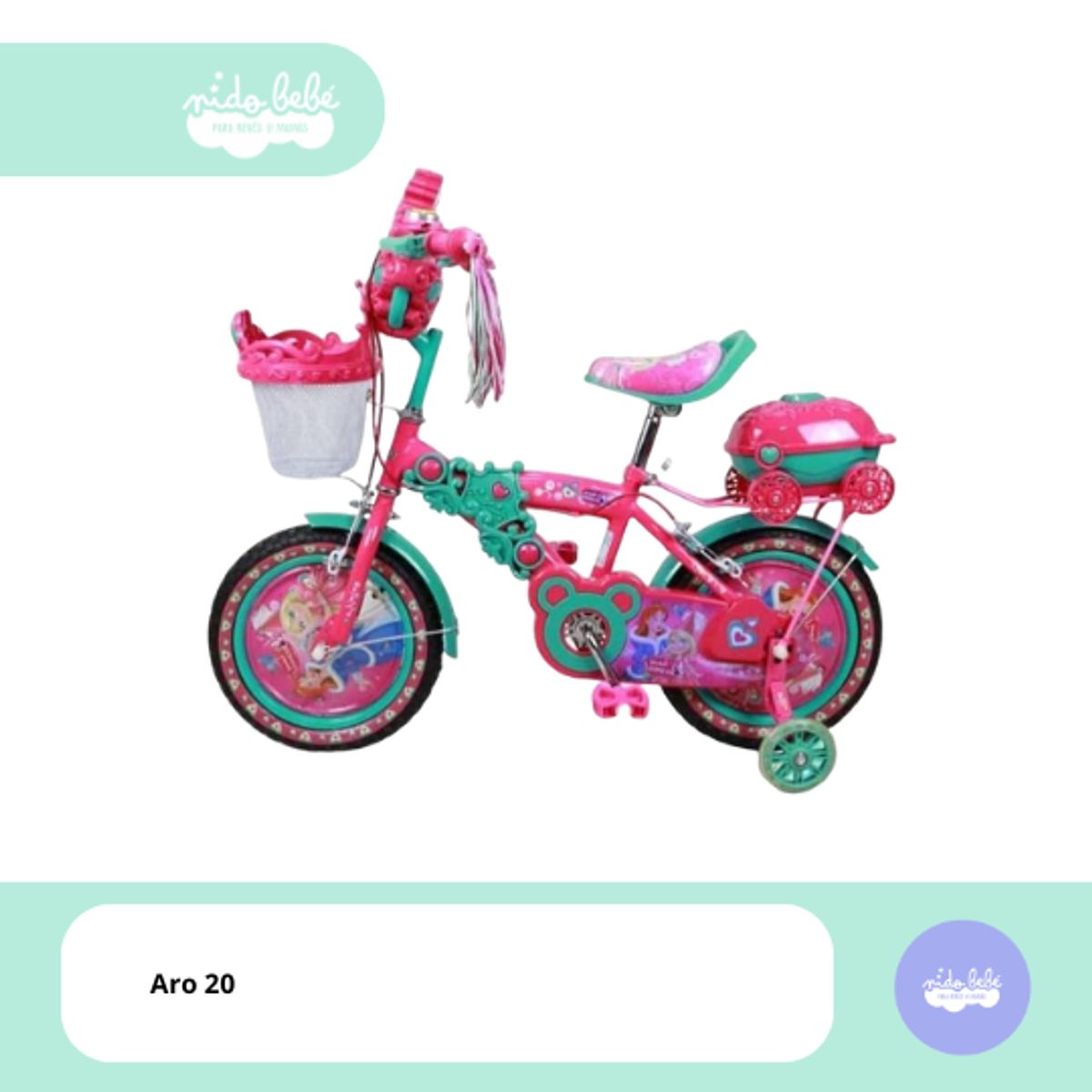 GENERICO - Bicicleta infaltil aro 20 modelo princesita pink