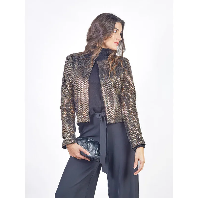 MICHELLE BELAU - CHERYL - CASACA DE TELA BRILLOSA