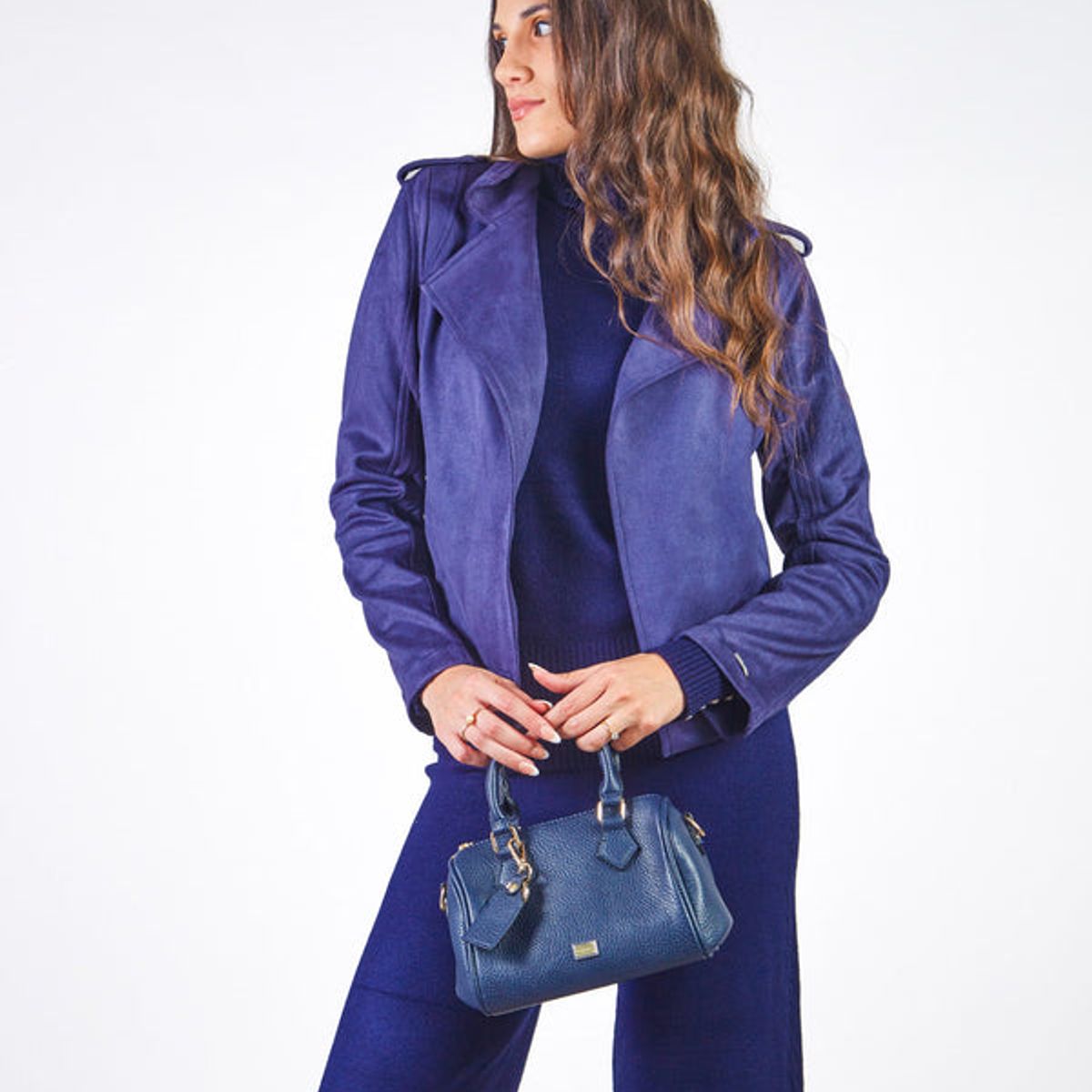 MICHELLE BELAU - TANA - CASACA EN TELA TIPO PIEL DE DURAZNO