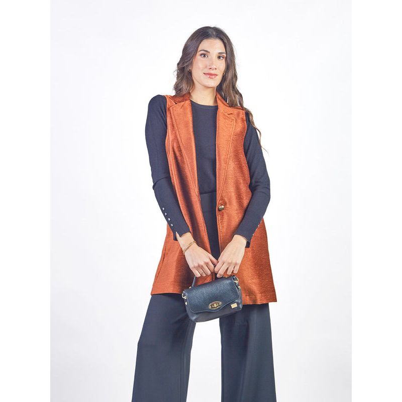 MICHELLE BELAU - LEYLA - CHALECO LARGO CORTE ELEGANTE