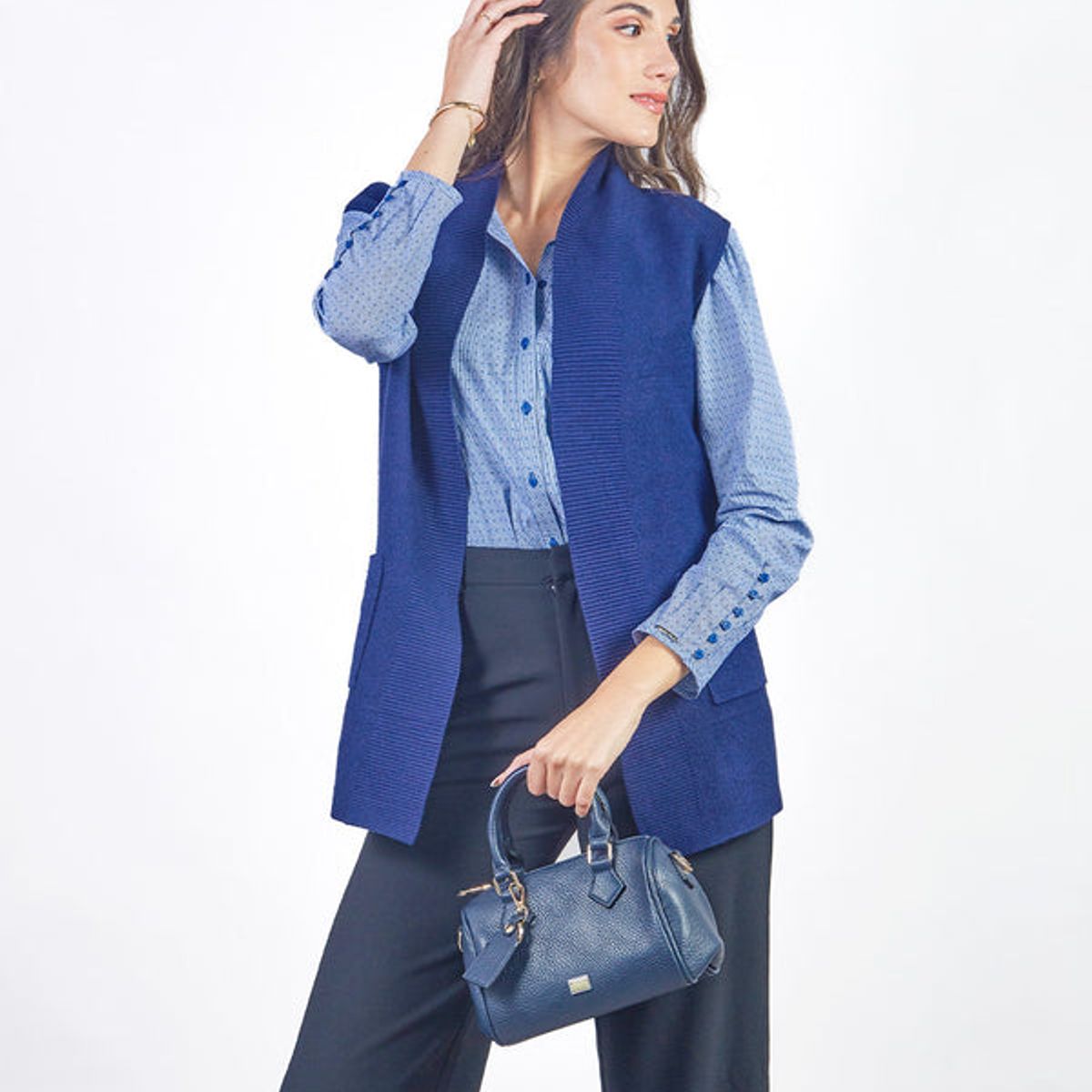 MICHELLE BELAU - ATENAS - CHALECO LARGO TEJIDO