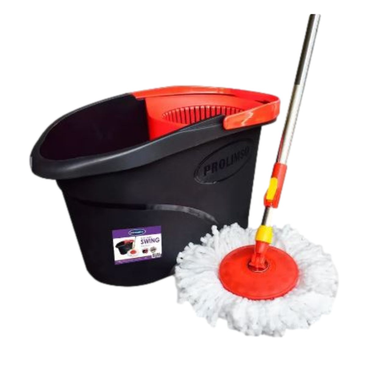 GENERICO - Trapeador Balde Prolimso Escurridor Giratorio 2 Mopas