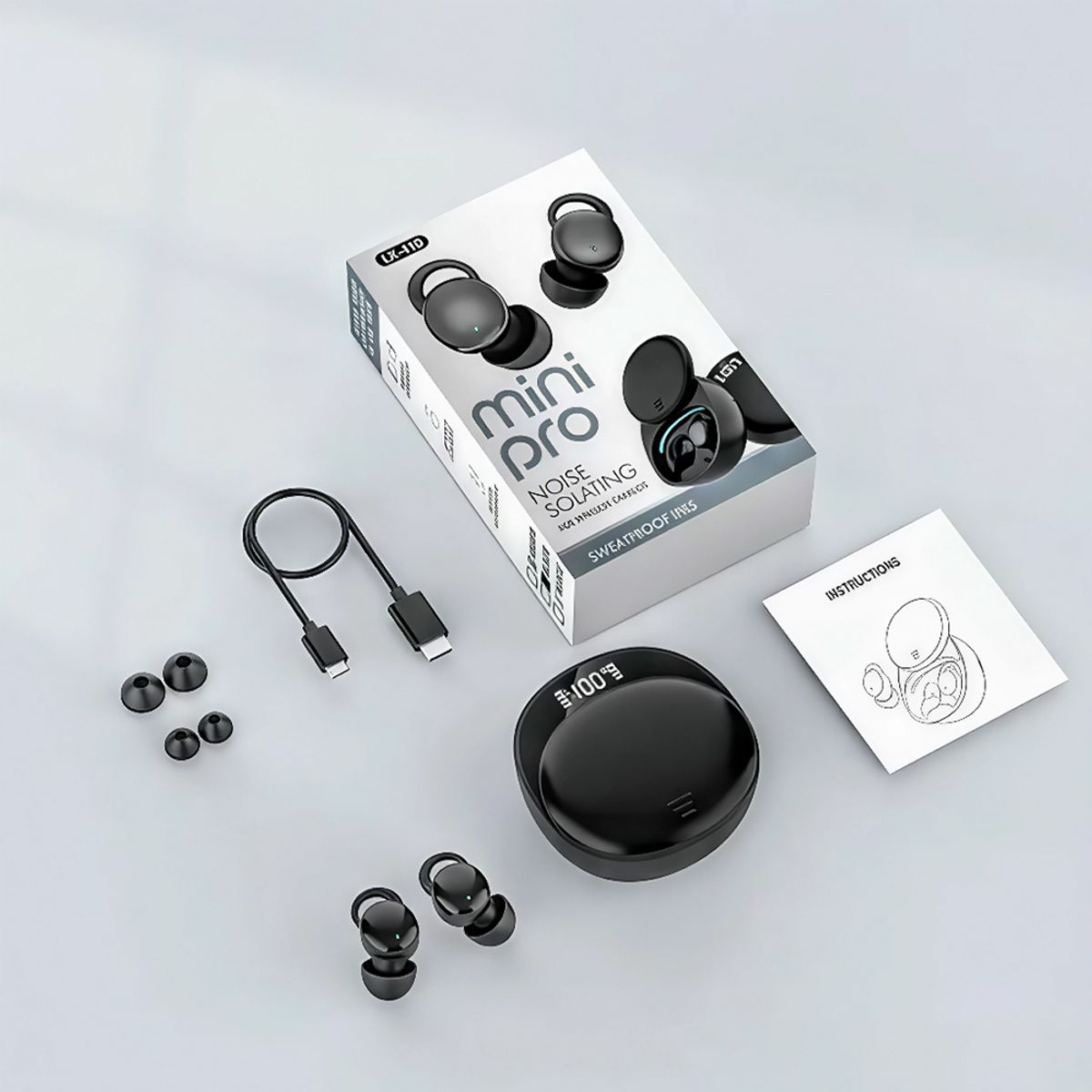 GENERICO - Audifonos con Inalámbricos MiniPro LX-410 Bluethooth - Negro