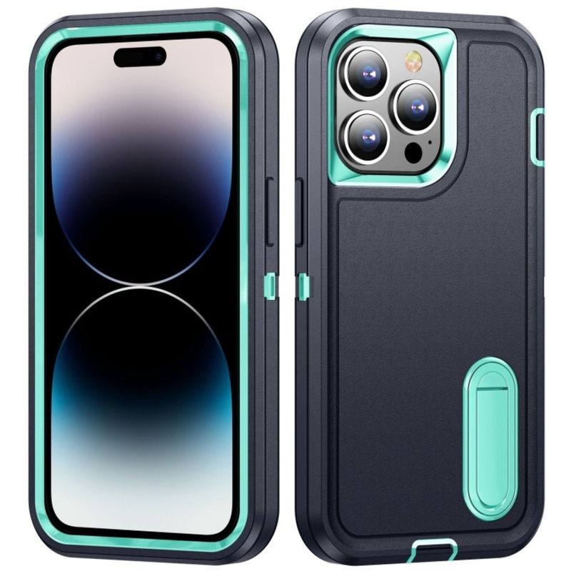 GENERICO - Funda para iPhone 14 Plus Adventure Extreme Negro-Celeste