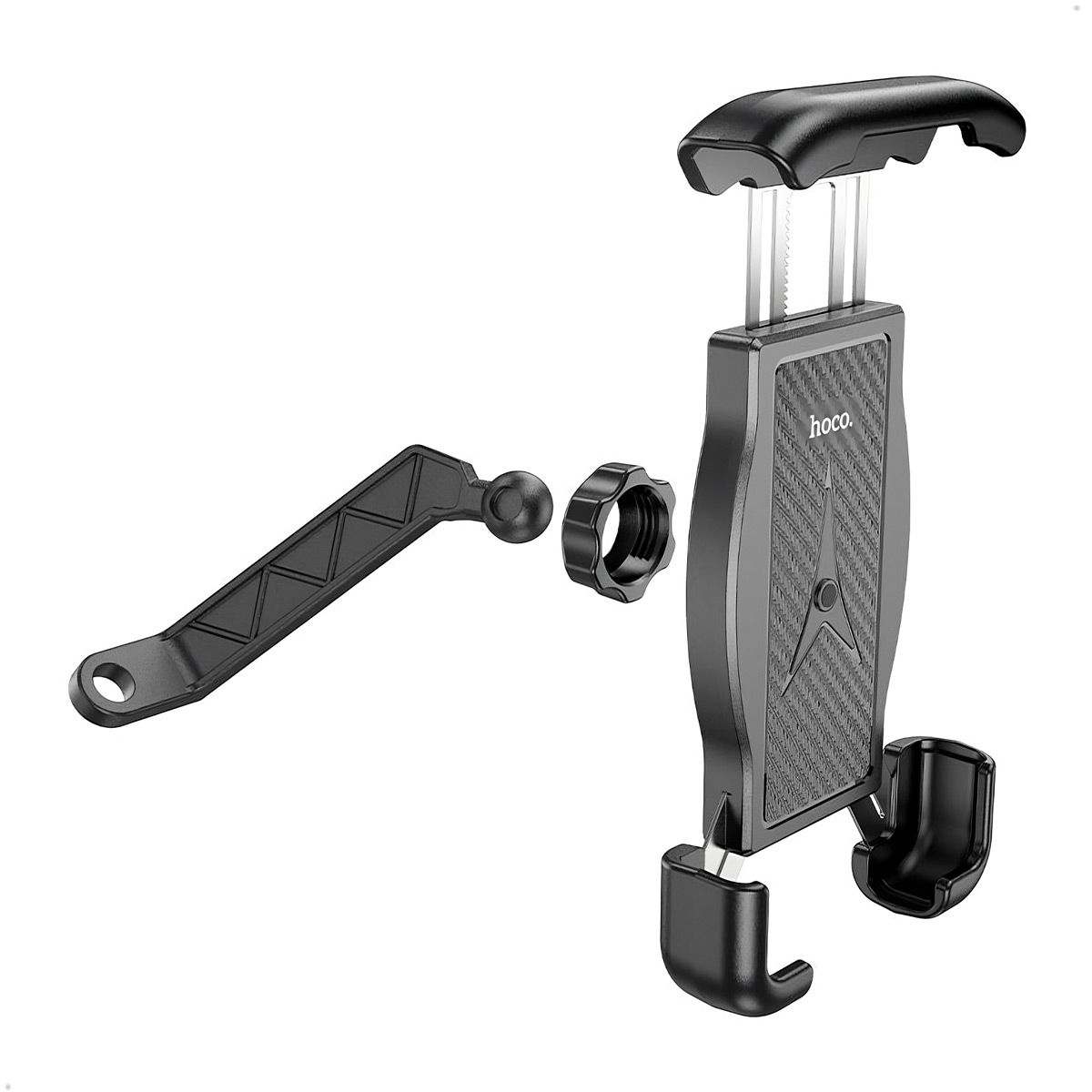 HOCO - Holder Porta Celular Moto Espejo Hoco CA119 Negro 360