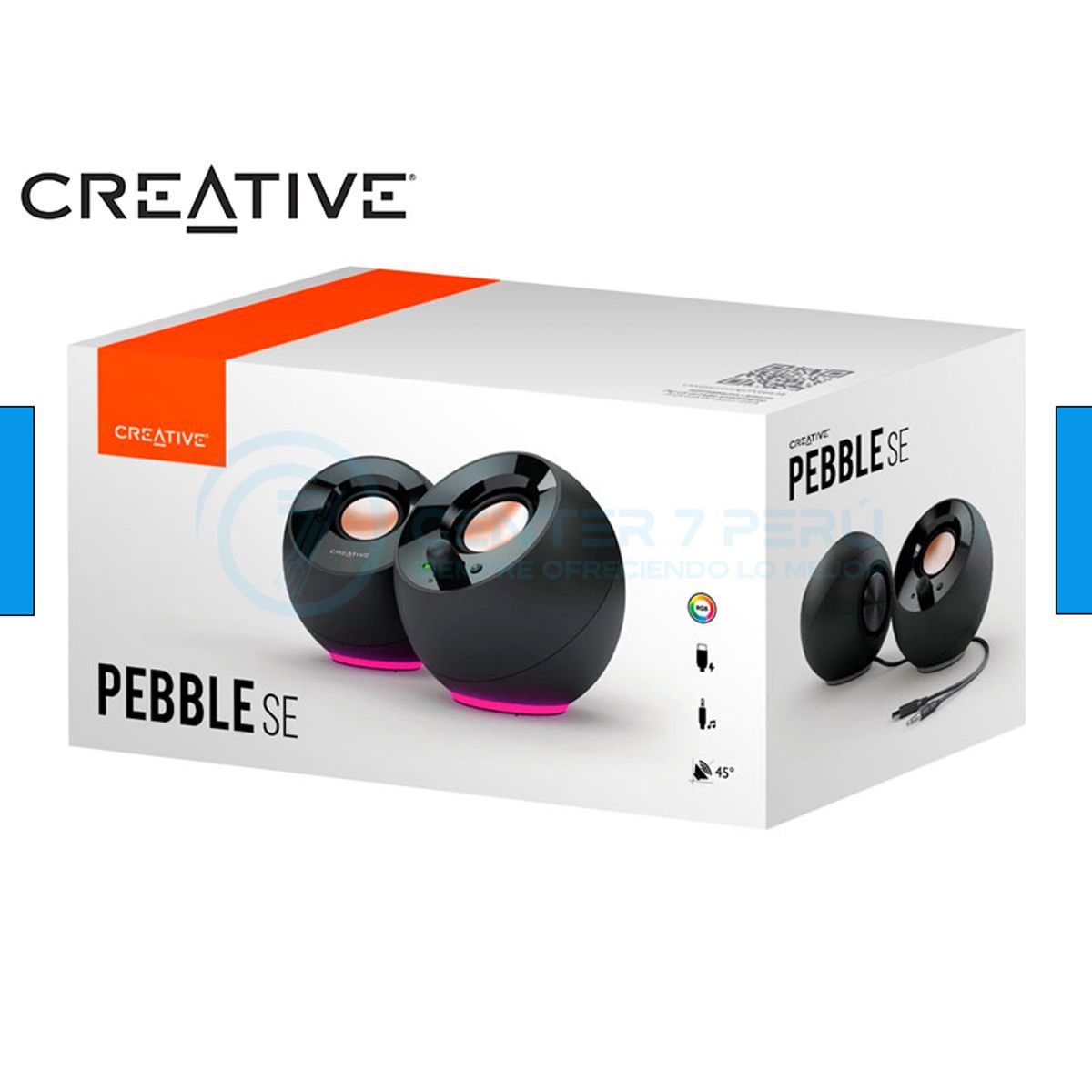 CREATIVE - PARLANTE CREATIVE PEBBLE SE RGB 2.0 4.4W / 8.8W 3.5MM BLACK
