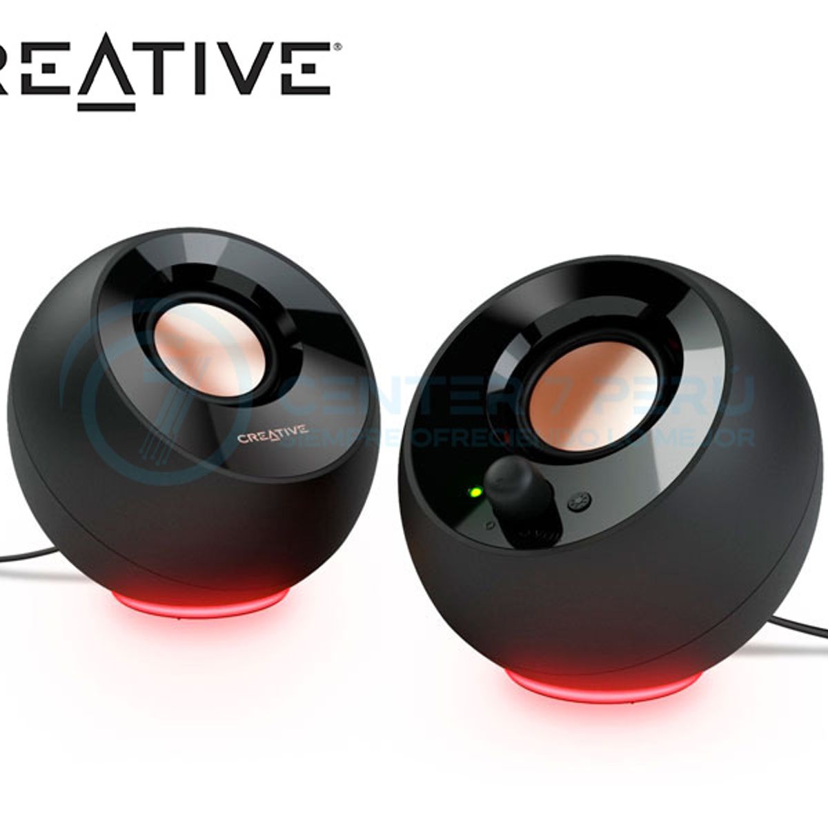 CREATIVE - PARLANTE CREATIVE PEBBLE SE RGB 2.0 4.4W / 8.8W 3.5MM BLACK