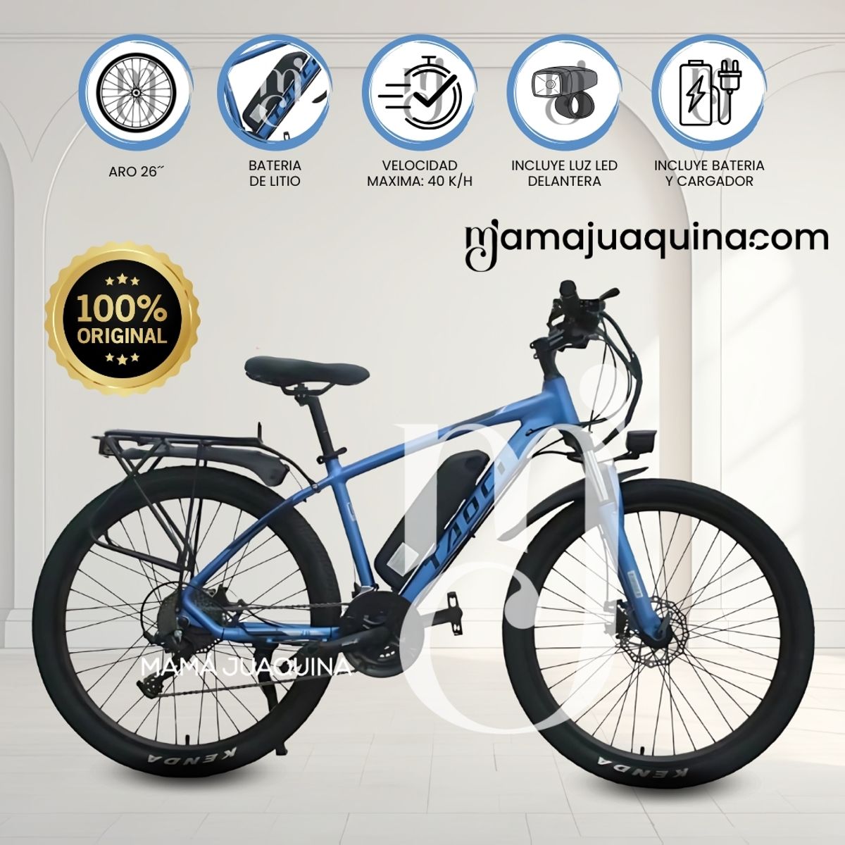CONFORT - Bicicleta Deportiva Eléctrica Aro 26 «E-TAOCI» Blue