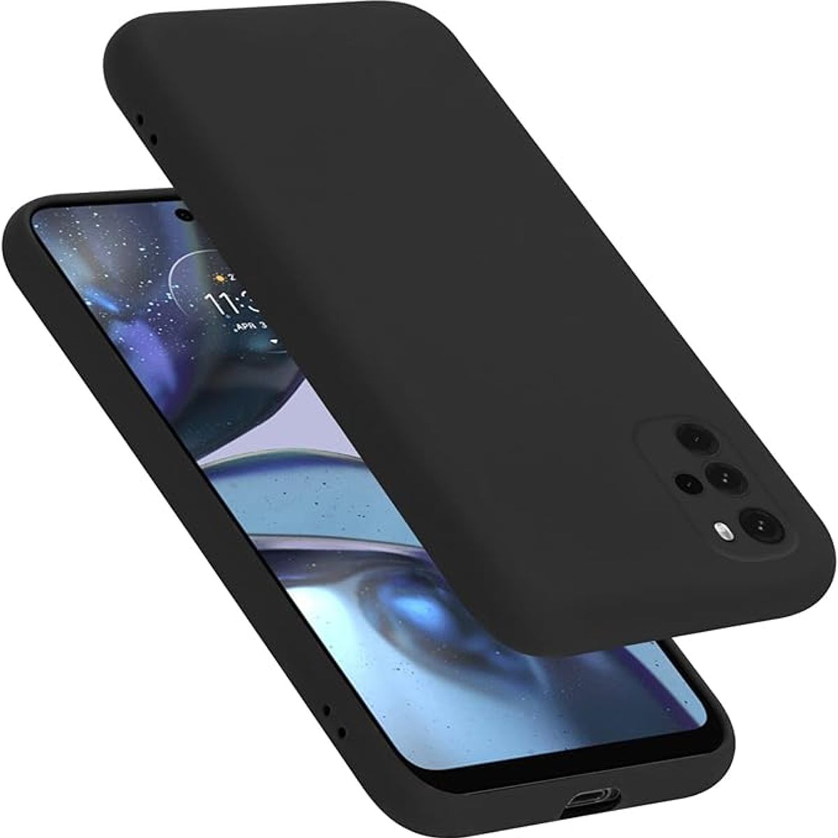 GENERICO - Case Protector para Motorola G22 Silicona Negro