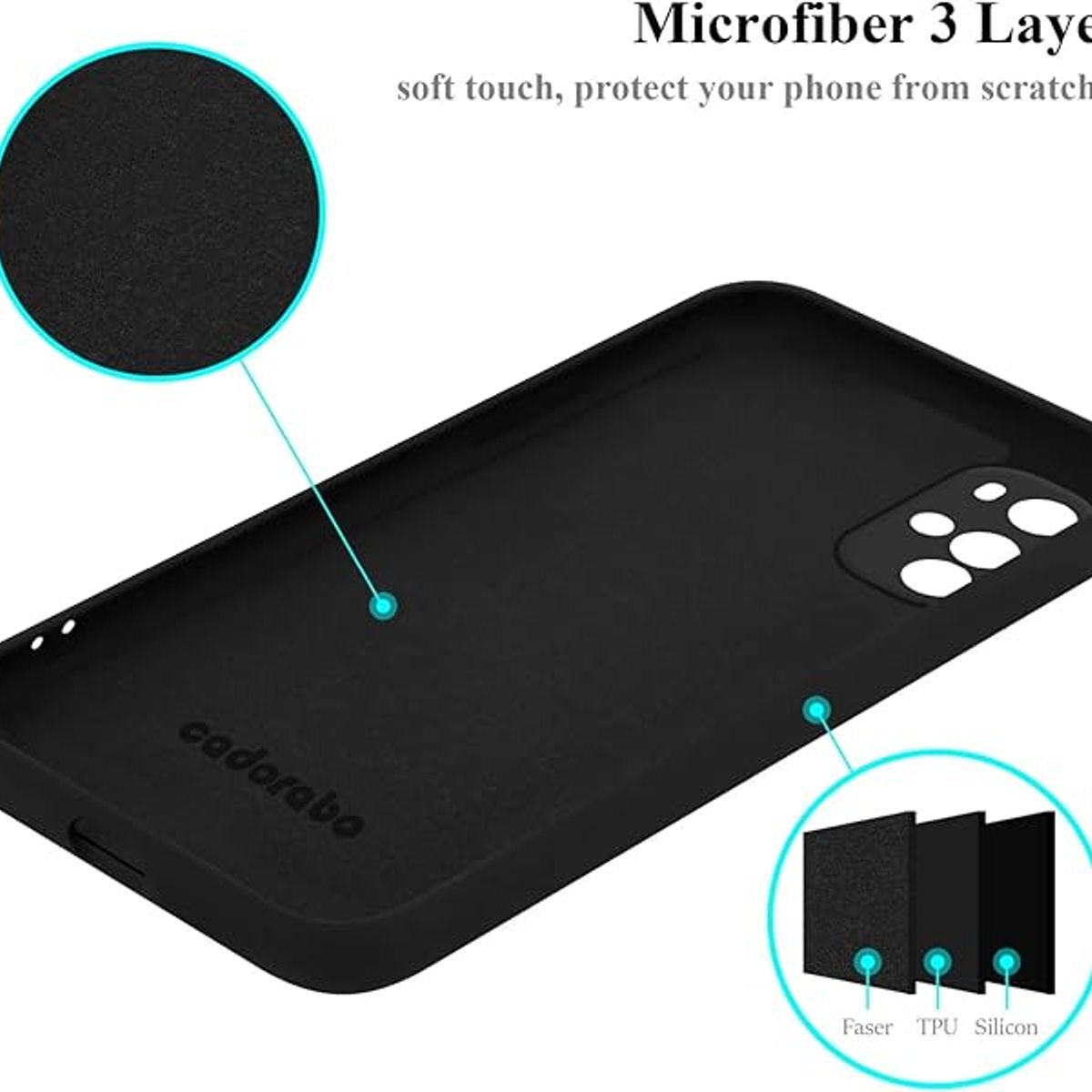 GENERICO - Case Protector para Motorola G22 Silicona Negro