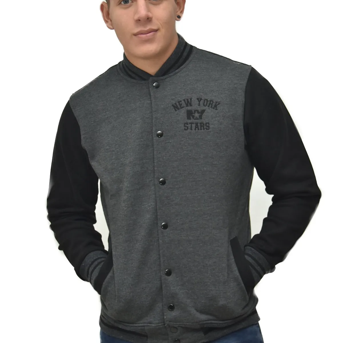 NEW YORK STARS - CASACA NEW YORK STARS PLOMO RATA