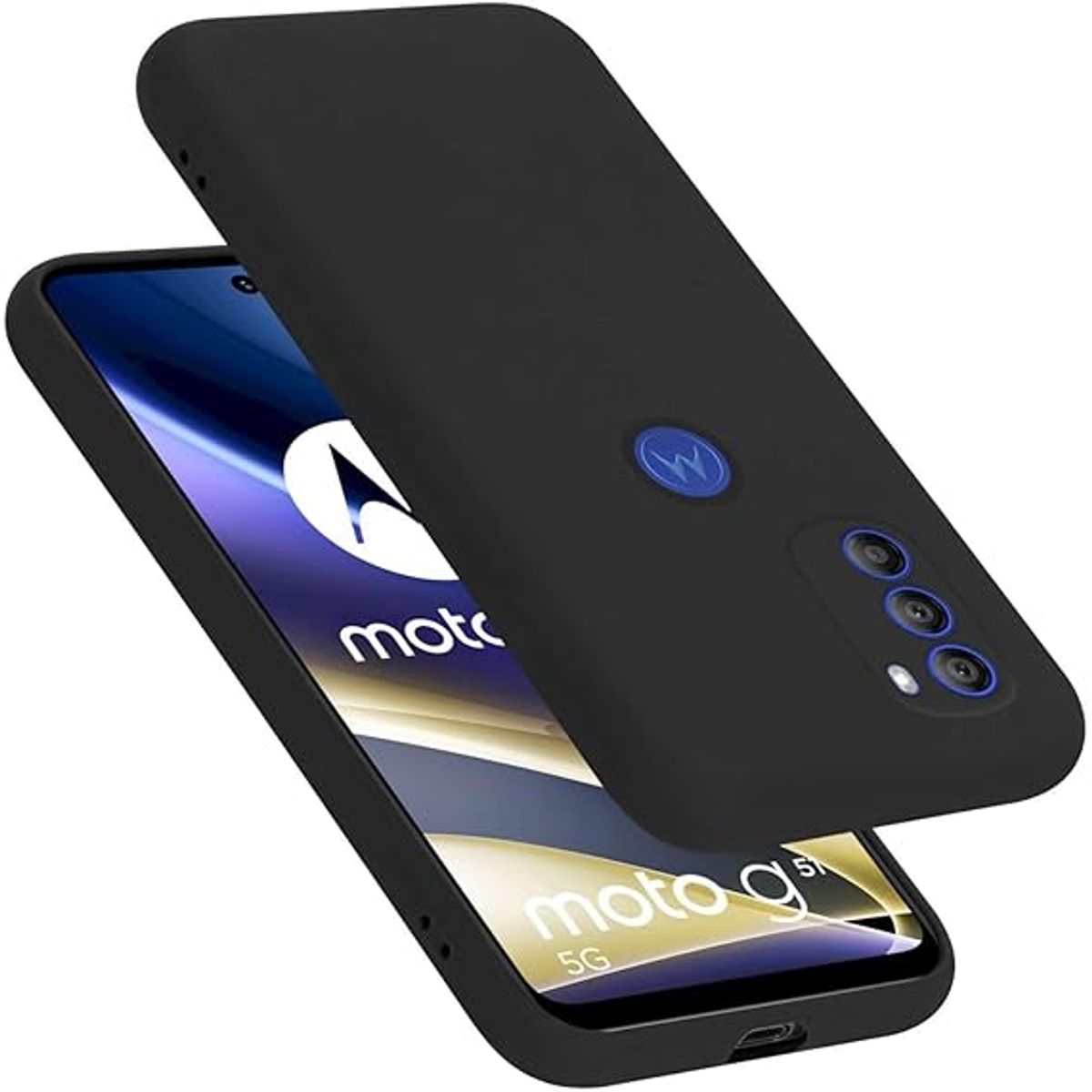GENERICO - Case Protector para Motorola G51 Silicona Negro