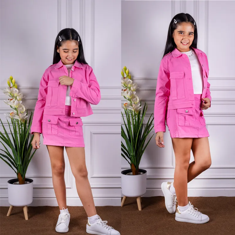 DANUS - short cargo falda drill niña -danus