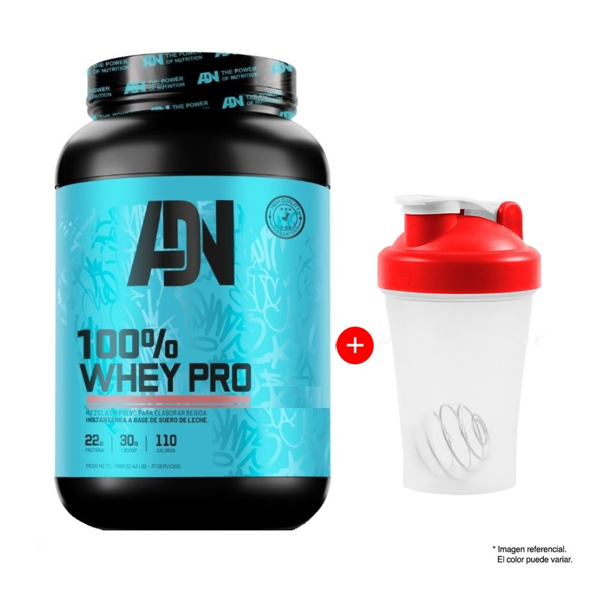 ADN - Proteína Adn 100 Whey Pro 1.1 kg Vainilla + Shaker