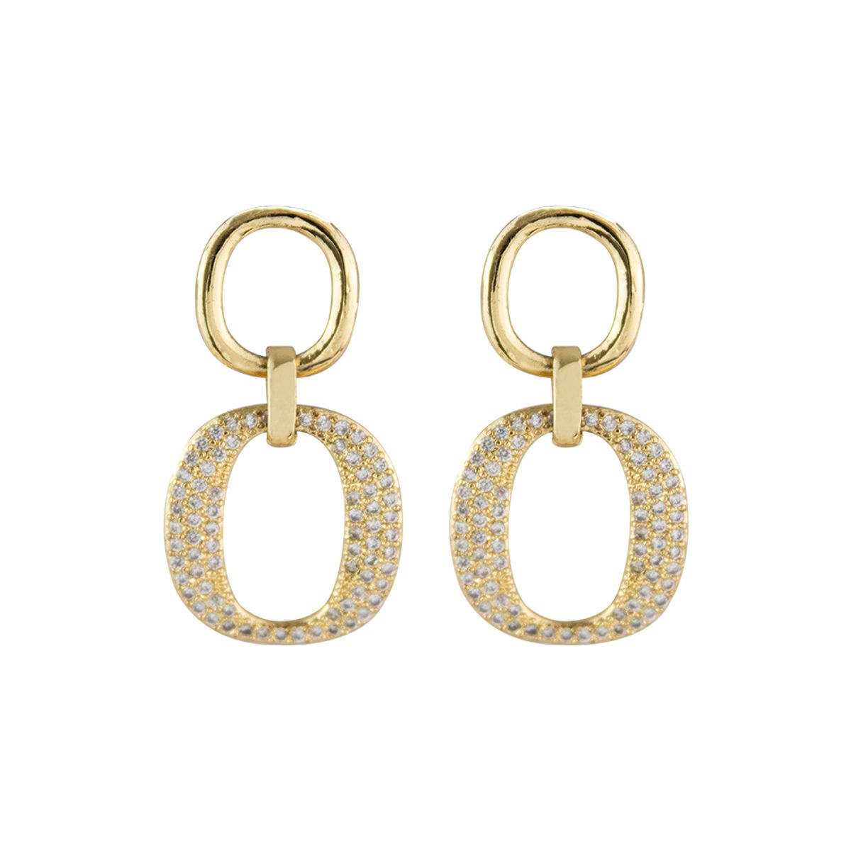 CLEO JOYAS & ACCESORIOS - Aretes Raffa Dorado Acero