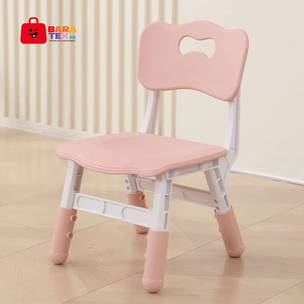 GENERICO - Silla infantil Moderno de plástico con asa para niños - rosa