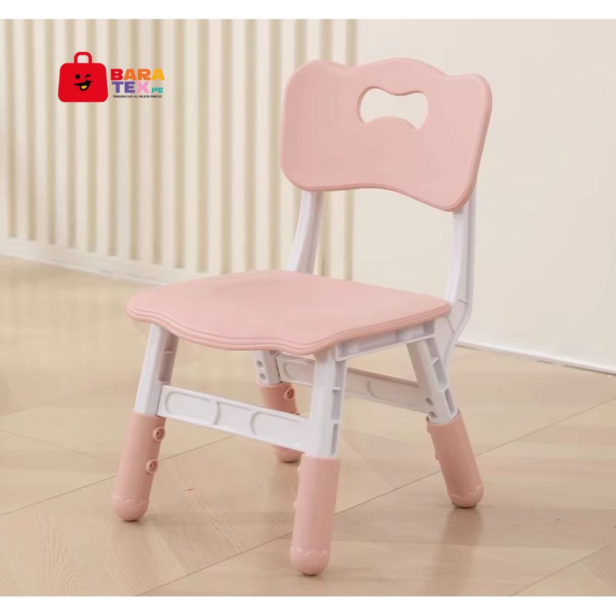 GENERICO - Silla infantil Moderno de plástico con asa para niños - rosa