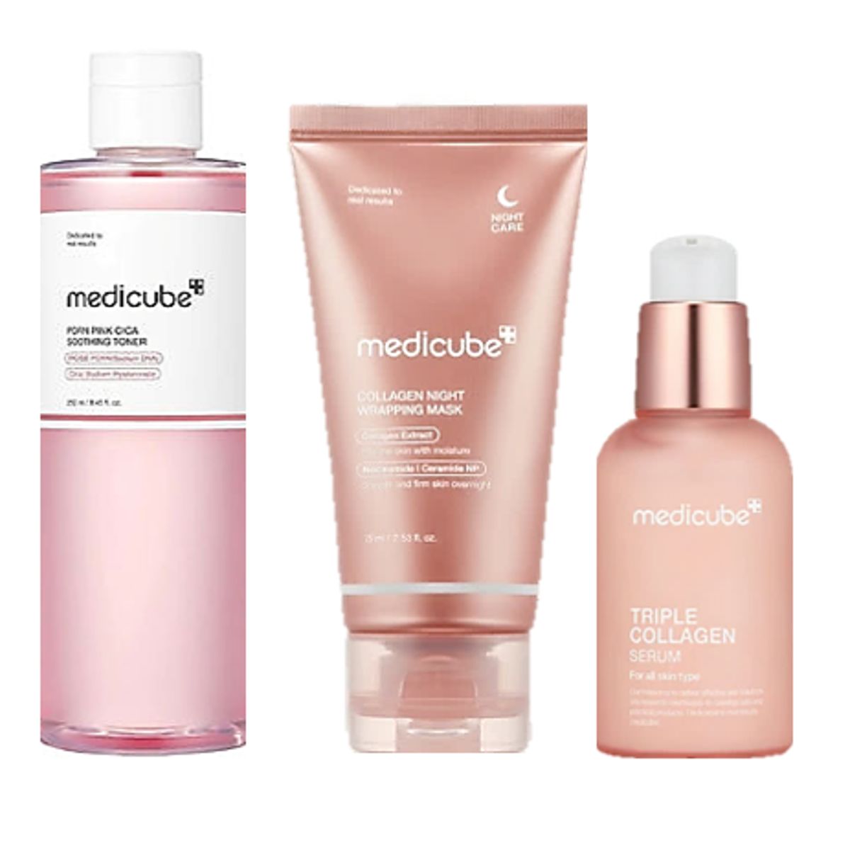 MEDICUBE - SET MEDICUBE COLLAGEN & REPAIR SÉRUM + MASCARILLA + TÓNICO