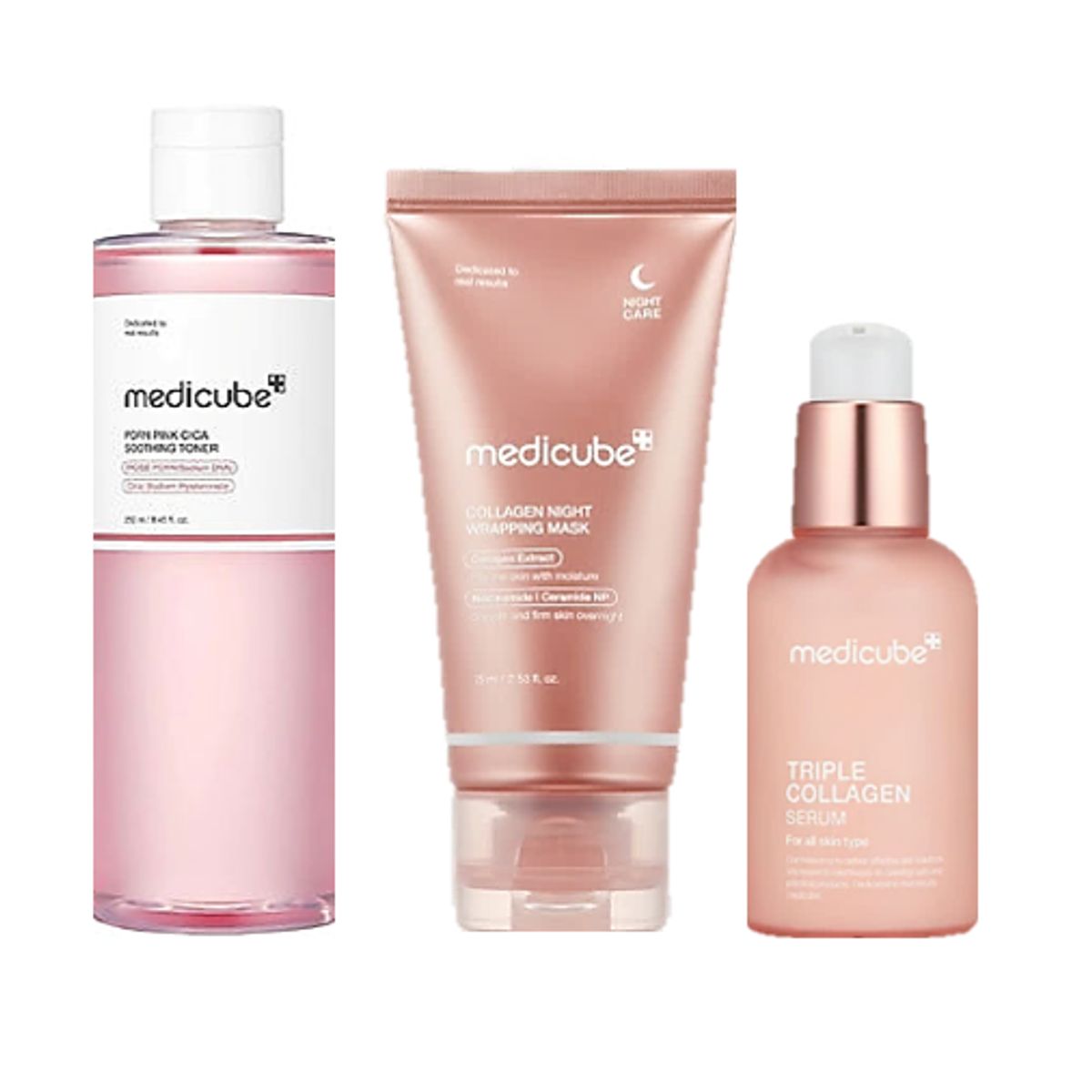 MEDICUBE - SET MEDICUBE COLLAGEN & REPAIR SÉRUM + MASCARILLA + TÓNICO