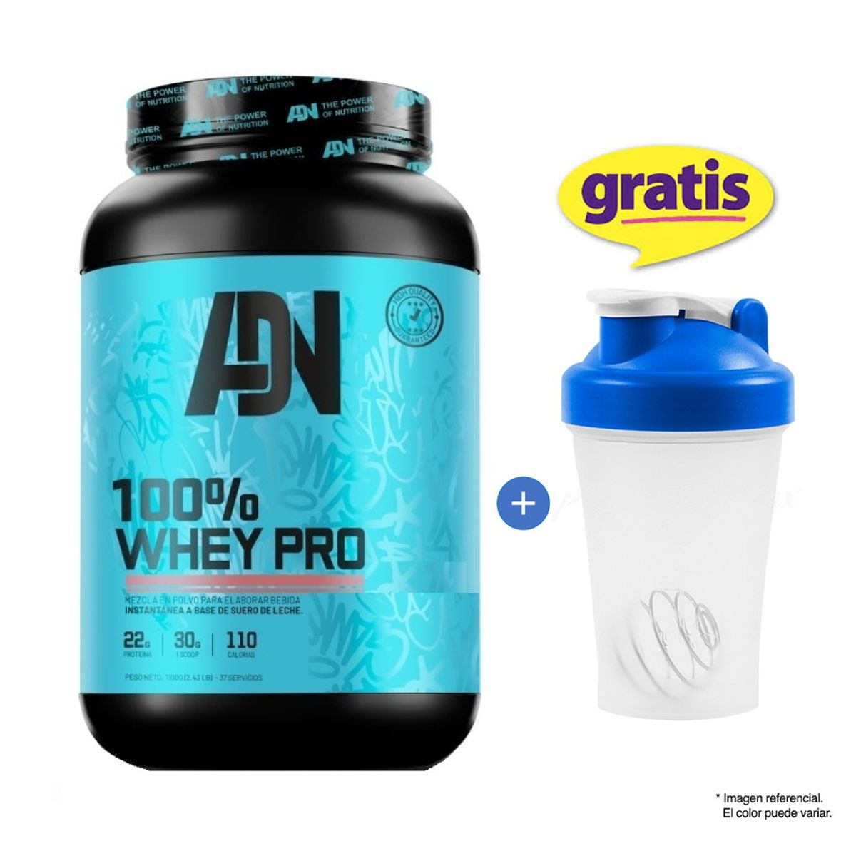 ADN - 100% WHEY PRO PROTEINA ADN NUTRITION 1.1 KG CHOCOLATE