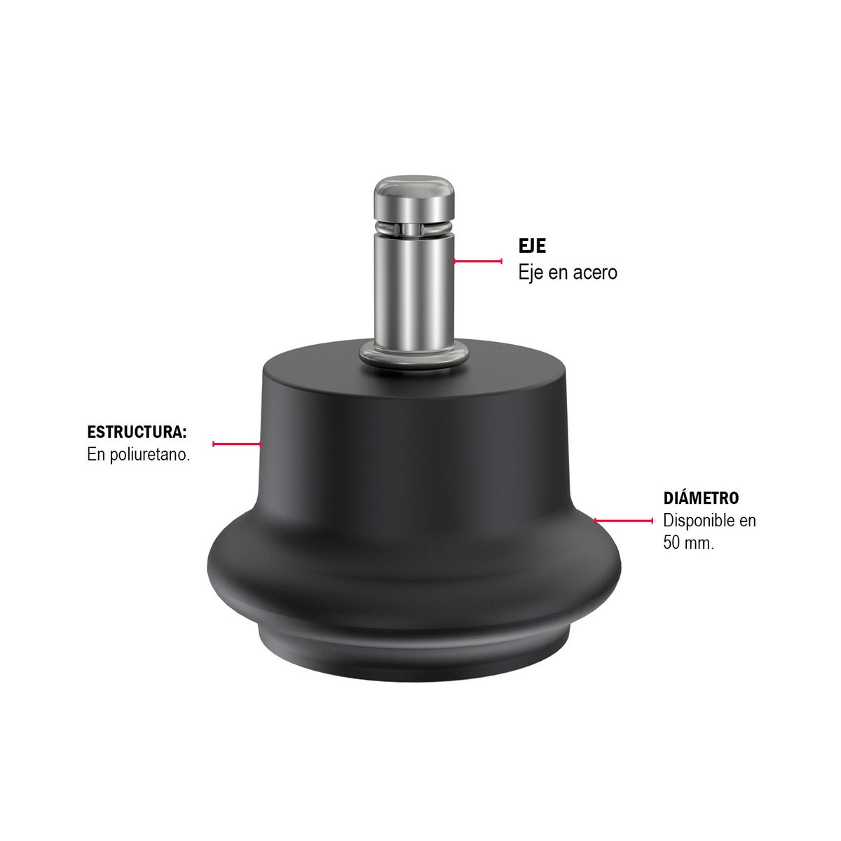 OFIDEAS - Pack 5 Regatón Para Sillas De Oficina Ofideas