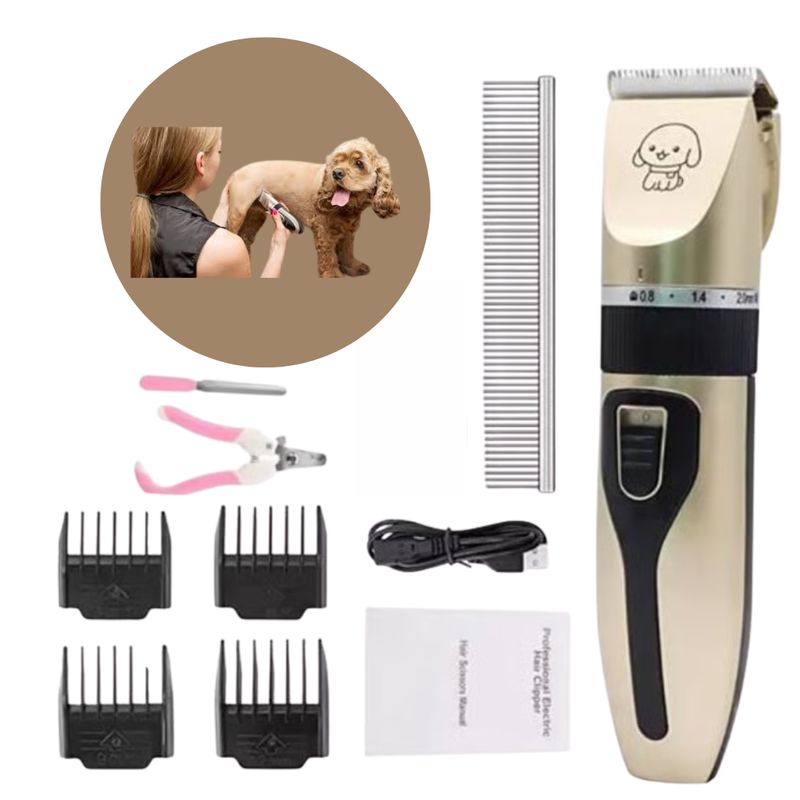 OEM - Maquina Corta Pelo Mascota KIT Completo Inalambrica