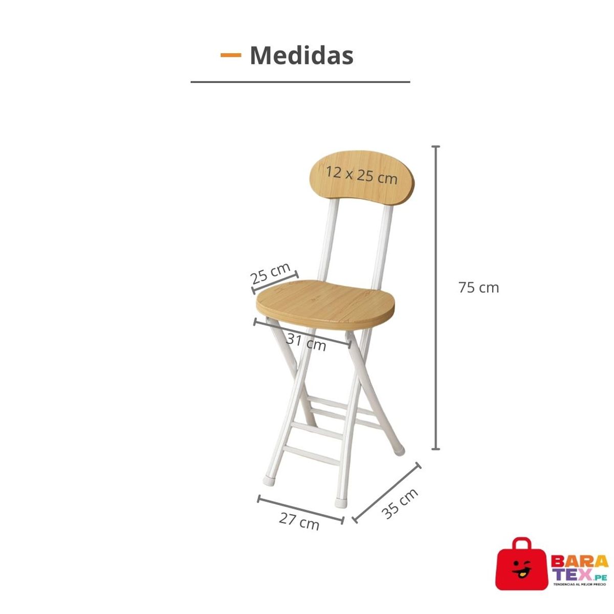 GENERICO - Silla de oficina plegable  estilo ergonomico moderno