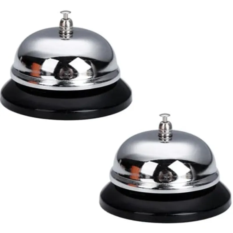 GENERICO - Pack 2 Campana Timbre Para Recepción Hotelero U Restaurante # 8