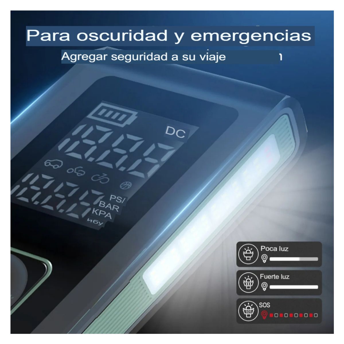 SEISA - Inflador de Llanta Compresora de aire Arrancador de Auto