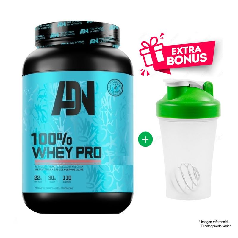 ADN - Proteína Suero de Leche 100% Whey Pro 1.1 kg Chocolate + Tomatodo