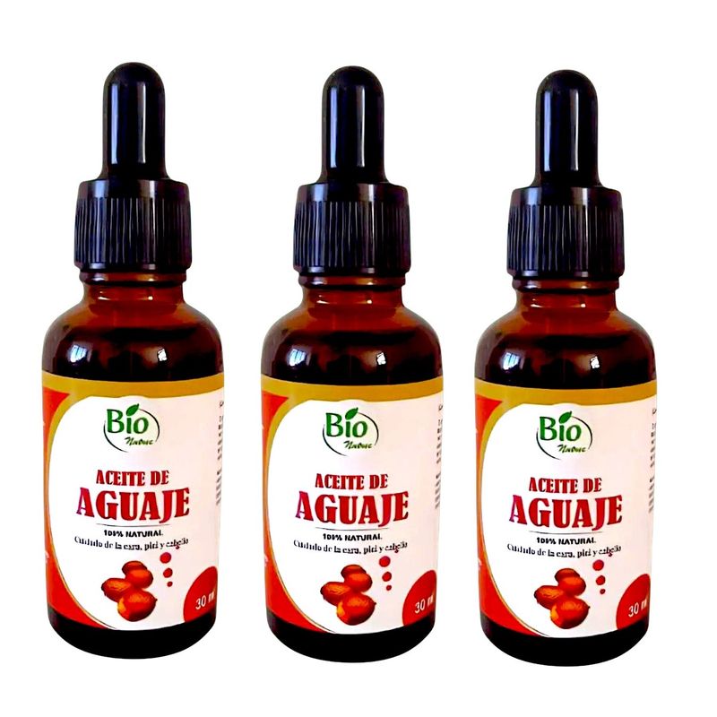 BIONUTREC - Aceite de Aguaje 30ml x3  Elixir Antiedad Regenerador BIONUTREC