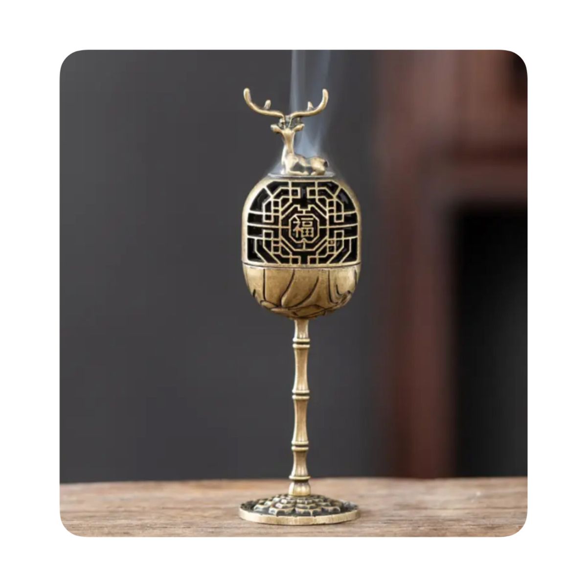 GENERICO - Quemador Incienso Estilo Venado - Bronce