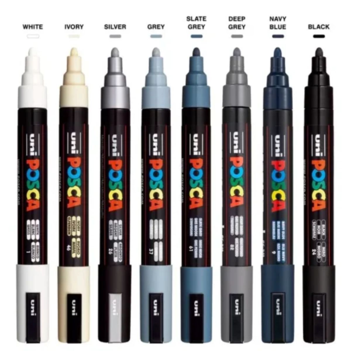 POSCA - Set Marcadores Punta 5m x 8 Monotone