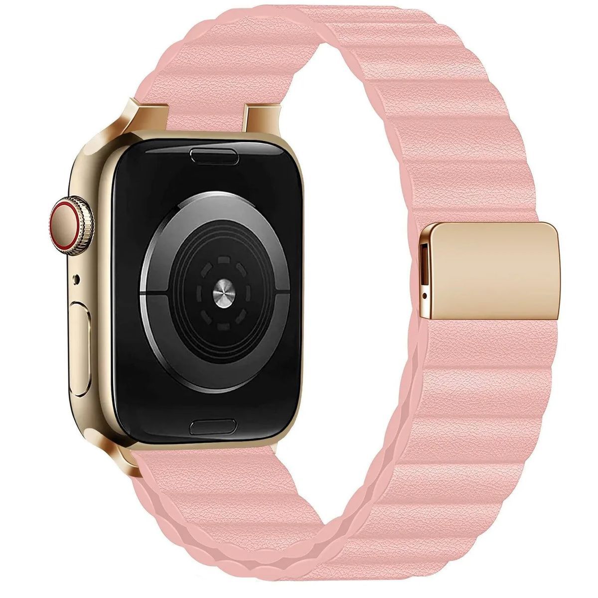 GENERICO - Correa de Cuero Imantado para apple watch 42mm - ROSADO